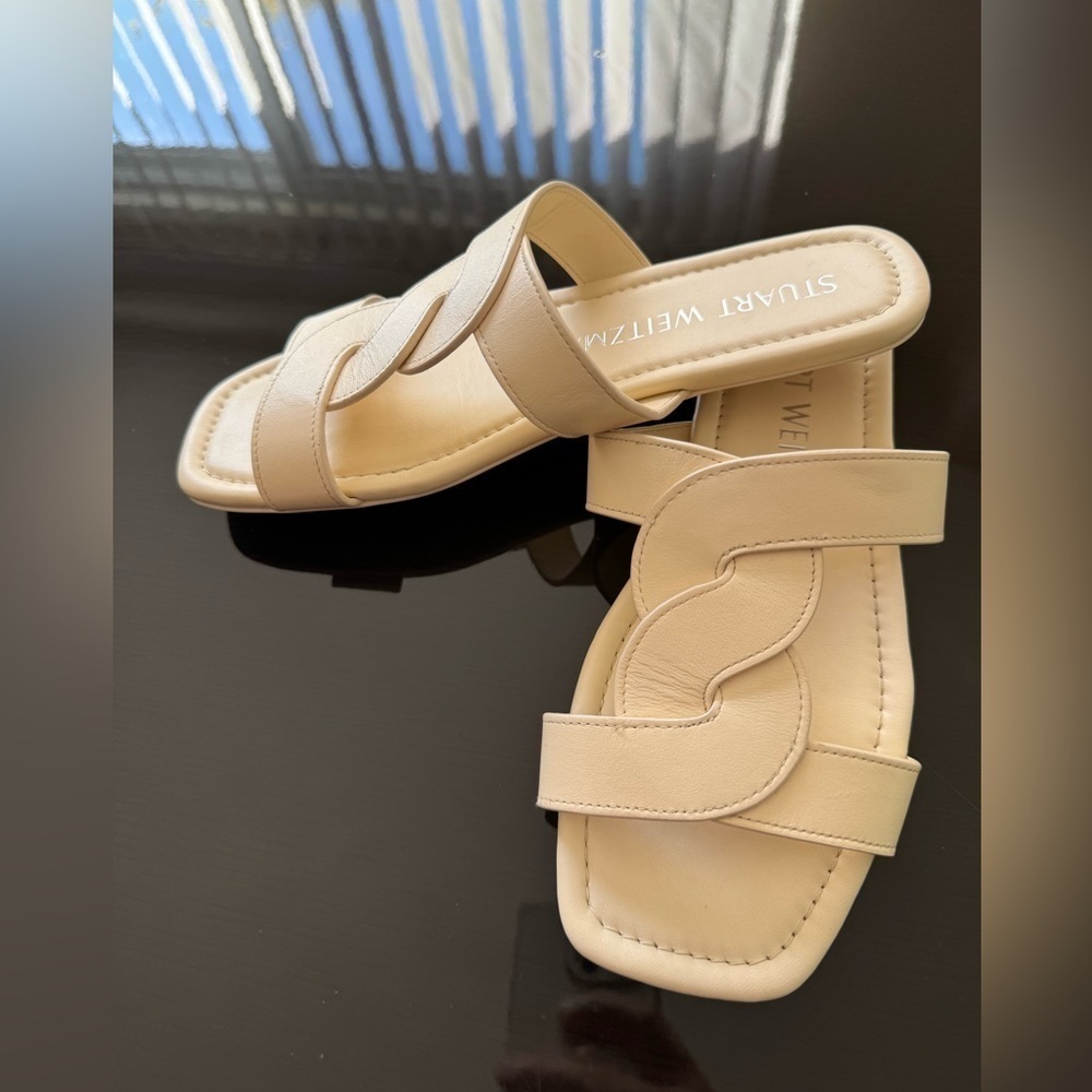 Stuart Weitzman Ibiza leather slides 6.5 B - Picture 13 of 13